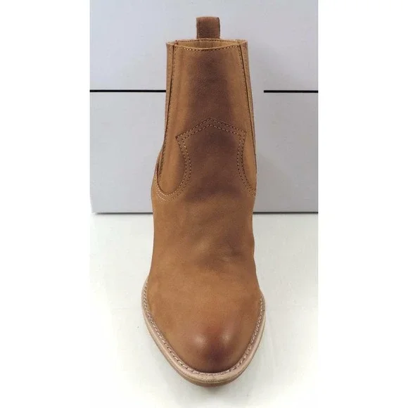 Dolce Vita Jasper Cutout Open Heel Booties Saddle Nubuck Size 10 - Picture 7 of 8